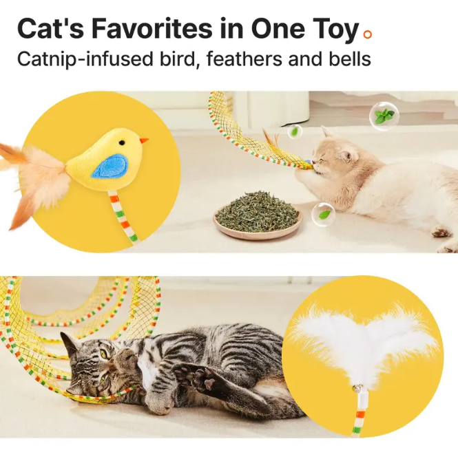 Interactive Spiral Cat Tunnel Toy