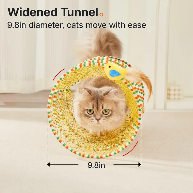 Interactive Spiral Cat Tunnel Toy
