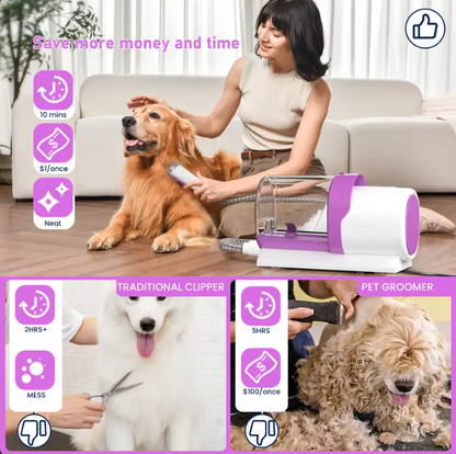 All-in-One Pet Grooming Vacuum Kit
