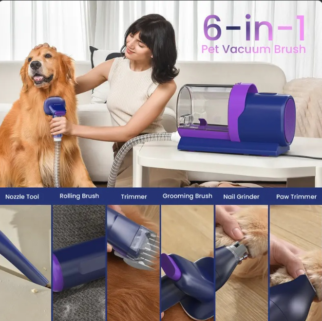 All-in-One Pet Grooming Vacuum Kit