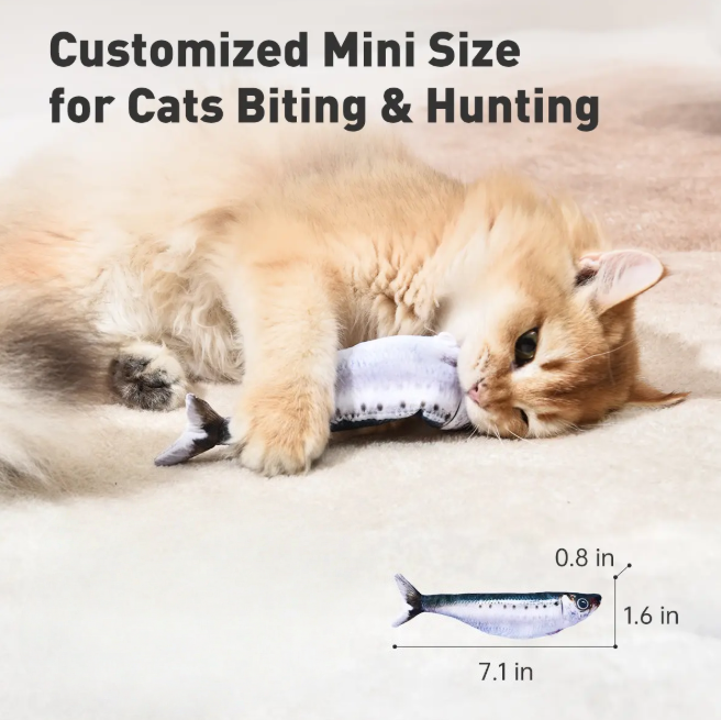 3-Pack Interactive Flopping Fish Cat Toys