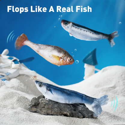 3-Pack Interactive Flopping Fish Cat Toys