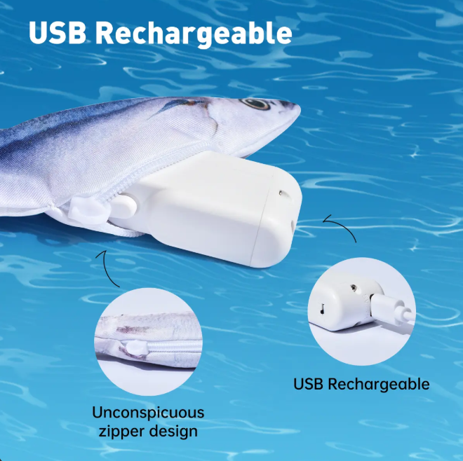 3-Pack Interactive Flopping Fish Cat Toys