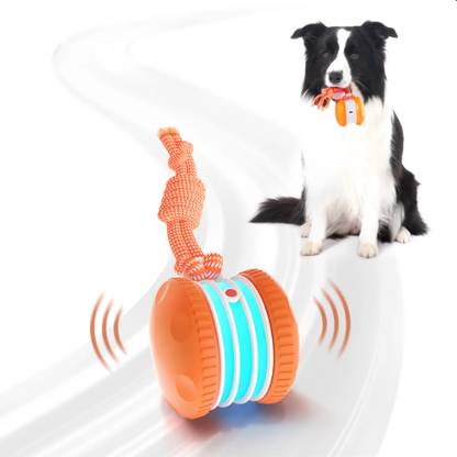 Automatic Rolling & Spinning Pet Toy with Rope