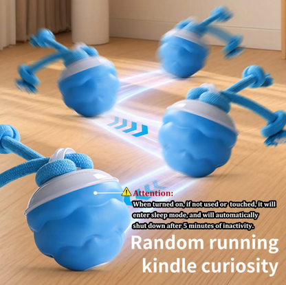 Activated Blue Rolling Ball with Squeaker