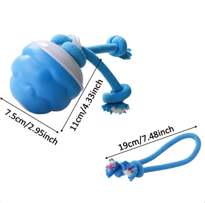 Activated Blue Rolling Ball with Squeaker