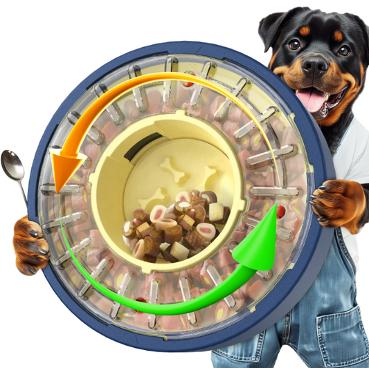 Anti-Gulping Spinning Dog Puzzle Feeder