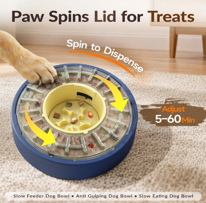 Anti-Gulping Spinning Dog Puzzle Feeder