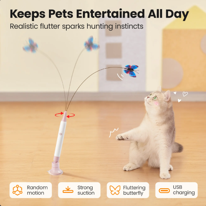 Spinning Butterfly Cat Toy