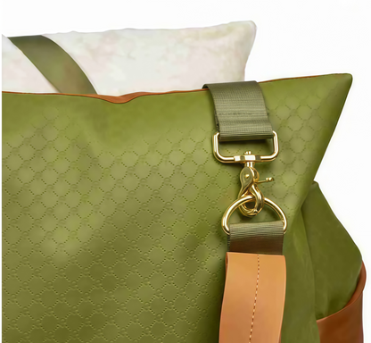 Olive Green Luxury Dog Car Seat