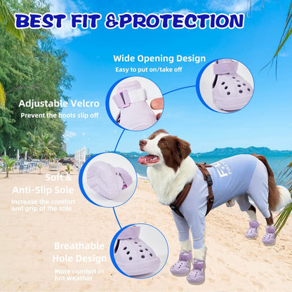 Waterproof Dog Boots with LED Lights