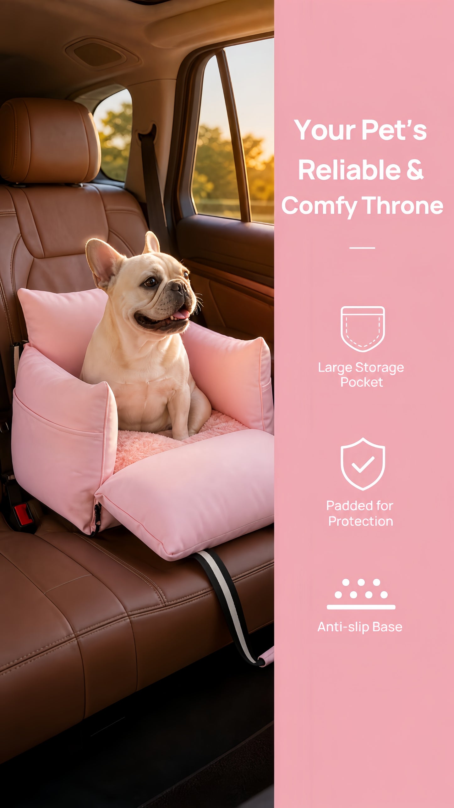Pink - Pet Travel Car Seat