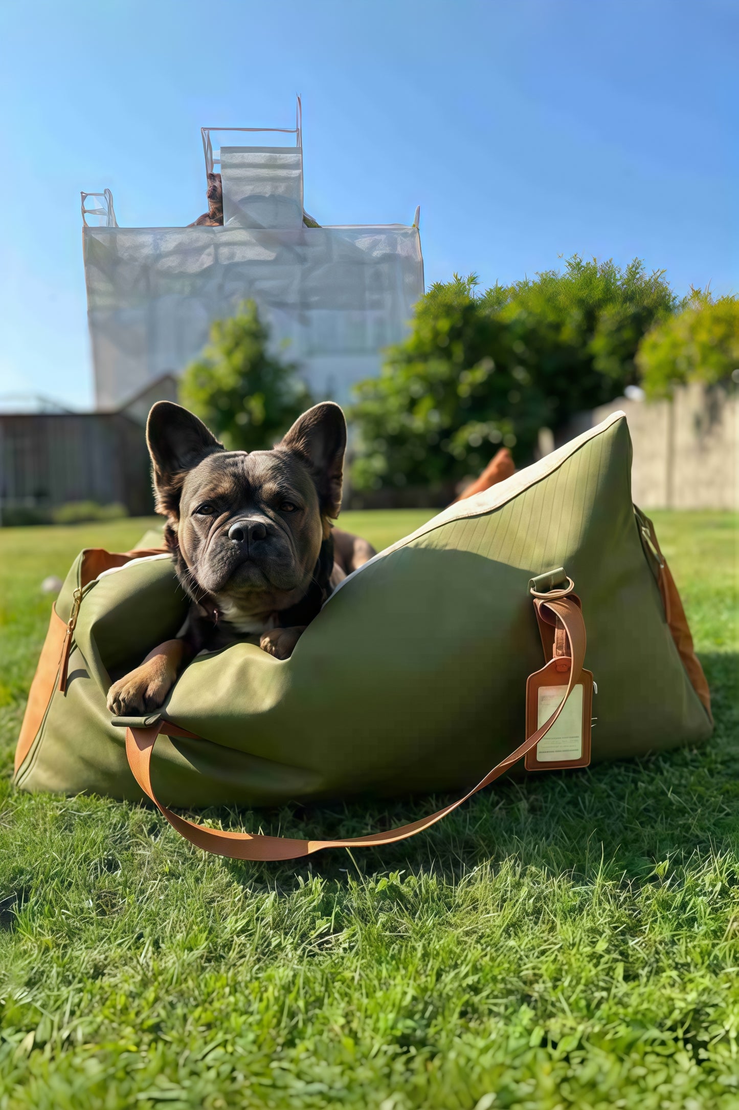 Olive Green Luxury Dog Car Seat